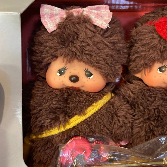 Mychhichi 35th Anniversary Monchhichi Doll Pair Plush Toy Sekiguchi Japan New - Picture 13 of 14